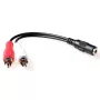 ACT 0,15 m audio savienojuma kabelis 1x 3,5 mm jack ligzda uz 2x RCA spraudnis