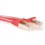 ACT sarkans 20 metru LSZH SFTP CAT6A komutācijas vads ar aizsargājošu spraudņa fiksatoru un RJ45 savienotājiem
