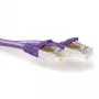 ACT violeta 3 meter LSZH SFTP CAT6A komutācijas kabelis bezķēdīgs ar RJ45 savienotājiem