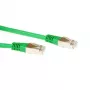 ACT zaļa 0,5 m LSZH SFTP CAT6 komutācijas kabelis ar RJ45 savienotājiem