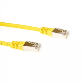 ACT dzeltens 1,5 m LSZH SFTP CAT6 komutācijas kabelis ar RJ45 savienotājiem