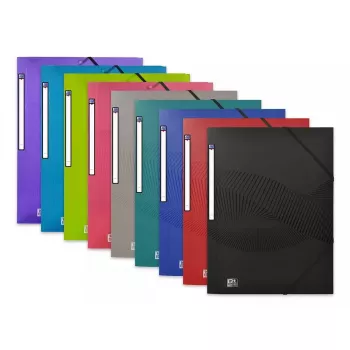 Folder Oxford 400105131 Polypropylene A4 Melns Blue zaļa pelēka Pink violeta Red Turquoise