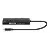 Manhattan USB-C dokstacija/sadalītājs ar karšu lasītāju, pieslēgvietas (x6): Ethernet, HDMI, USB-A (x3) un USB-C, ar strāvas padevi (100 W) uz USB-C pieslēgvietu (piezīme: nepieciešams papildu USB-C sienas lādētājs un USB-C kabelis), universāls visām ierīcēm, alumīnijs, ekvivalents DKT30CSDHPD3