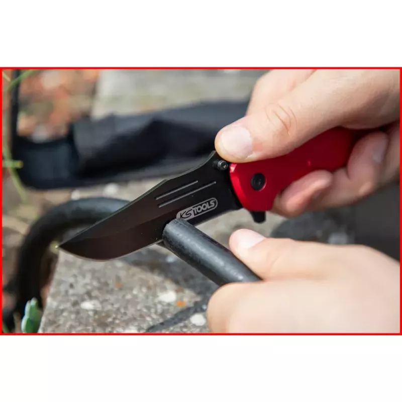 Saliekamais nazis Camper/scout KS Tools 907.2220 Melns Sarkans