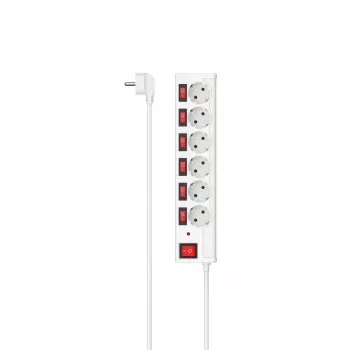 Hama 00223157 Vieds strāvas sadalītājs 6 maiņstrāvas ligzdas 1,4 m 3680 W
