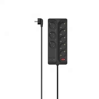 Hama 00223162 strāvas pagarinātājs 1,5 m 8 maiņstrāvas kontaktligzdas(-u) Iekštelpām Melns