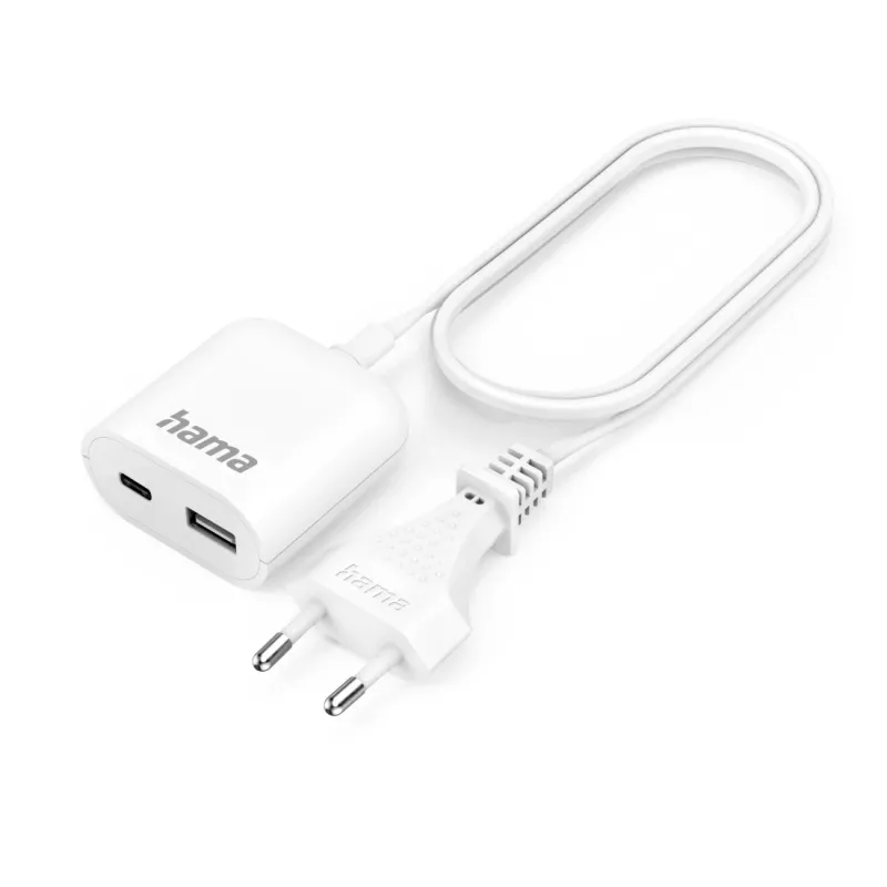 Hama 00223204 mobilās ierīces lādētājs Balts Maiņstrāva Iekštelpu