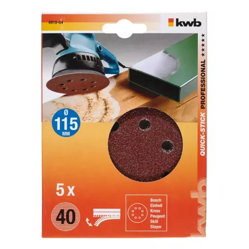 Slīpēšanas disks KWB 491804 5 gab.