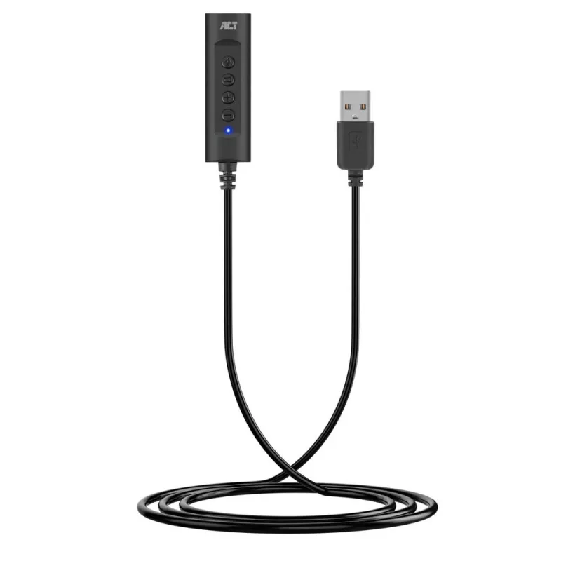 ACT AC9360 audio karte USB 3,5 mm austiņu savienojums 4 pogas