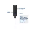 ACT AC9360 audio karte USB 3,5 mm austiņu savienojums 4 pogas