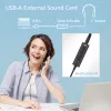 ACT AC9360 audio karte USB 3,5 mm austiņu savienojums 4 pogas