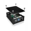 ICY BOX IB-RP110 Korpuss Melns
