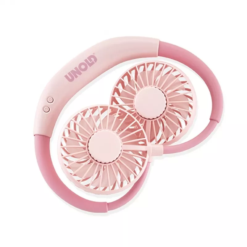 Unold Kakla ventilators Breezy Rozā, Rozā, 2 ventilatori, 8 h, Kakla ventilators, Balts, 1 gab.