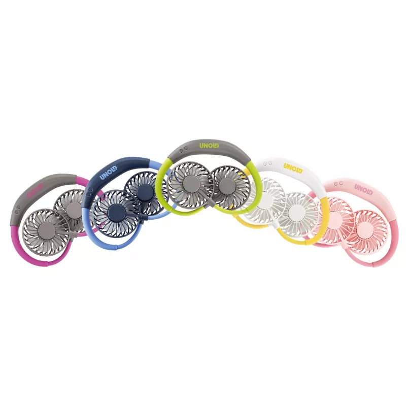 Unold Kakla ventilators Breezy Rozā, Rozā, 2 ventilatori, 8 h, Kakla ventilators, Balts, 1 gab.