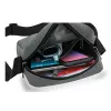 Messenger soma WEDO 59 350512 — Poliestera pelēka unisex plecu/rokas soma, rāvējslēdzēja aizdare