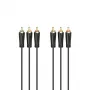 Hama 00205150 audio kabelis 1,5 m 3 x RCA melns