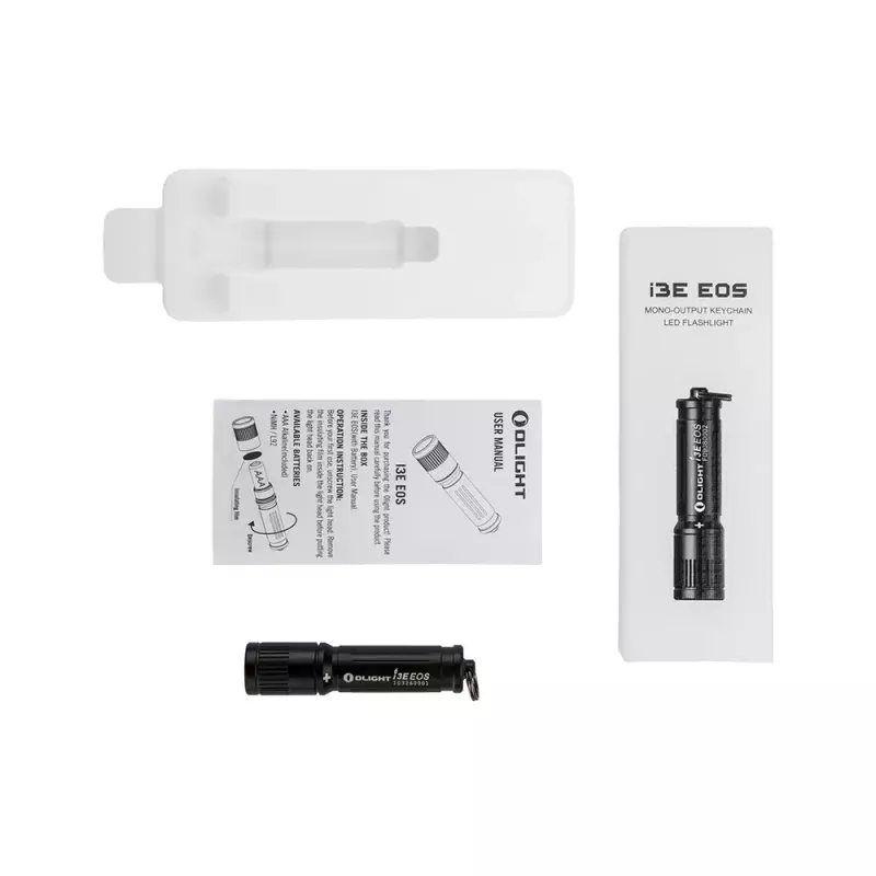 Rokas lukturītis Olight i3E melns LED 90 lm IPX8 70 h