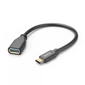 Hama 00125105 USB kabelis USB 3.2 Gen 1 (3.1 Gen 1) 0,15 m USB A USB C Melns