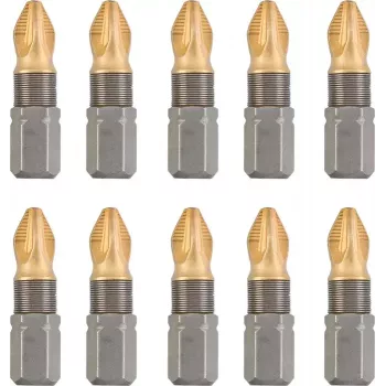 Skrūvgrieža uzgaļu komplekts KWB 124112 10 gab. Pozidriv PZ 2 25 mm