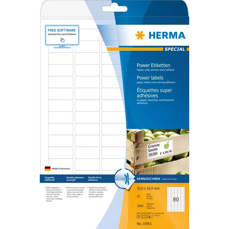 Pašlīmējošā printera etiķete HERMA 10901