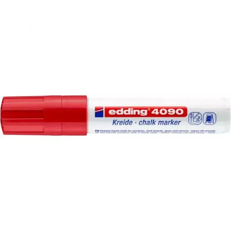 Krīta marķieris Edding 4090 Slīpais Sarkans