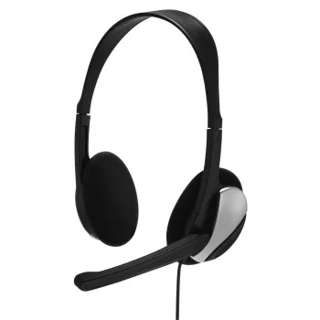 Hama Essential HS 200 austiņas ar vadu galvas lente Zvani/Mūzika Melns, Sudrabs