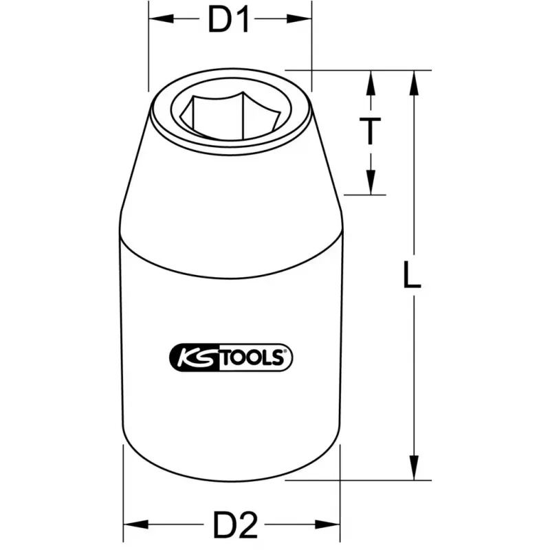 KS Tools 911.1253 ligzda 1/2 collas piedziņa 1 galva 50 g