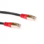 ACT Melns 0.5 metri LSZH F/UTP CAT5E komutācijas kabelis krusts ar RJ45 savienotājiem