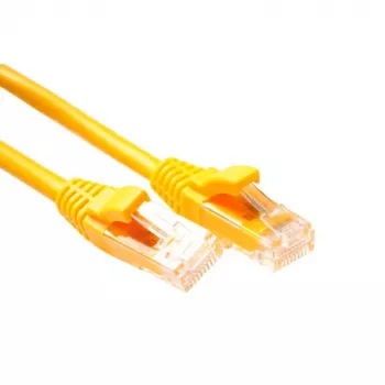 ACT dzeltens 1 m U/UTP CAT6 komutācijas kabelis komponentes līmenī ar RJ45 savienotājiem