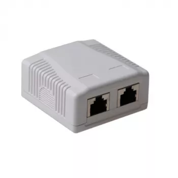 Virsmas montāžas ekranētā kontaktligzdu kārba ACT FA7004, 2 portu CAT6A