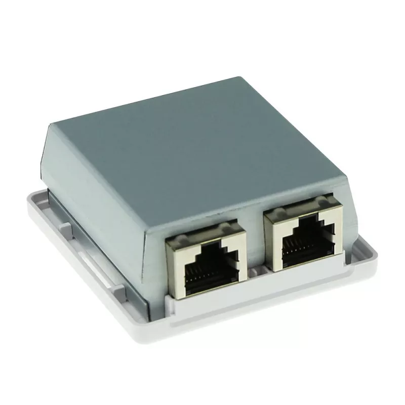 Virsmas montāžas ekranētā kontaktligzdu kārba ACT FA7004, 2 portu CAT6A