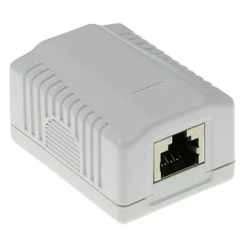 Virsmas montāžas ekranēta kontaktligzdu kārba ACT FA7005 — 1 ports, Cat6A