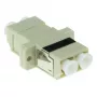 ACT optiskās šķiedras LC dupleksais adapters vairākmodu OM1/OM2 atloks, LC/LC, Ziloņkaula, Vairākmodu, Keramikas, OM1, 1 gab.