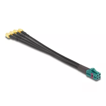 DeLOCK 90142 koaksiālais kabelis 0,2 m Mini FAKRA Z 4 x SMA melns