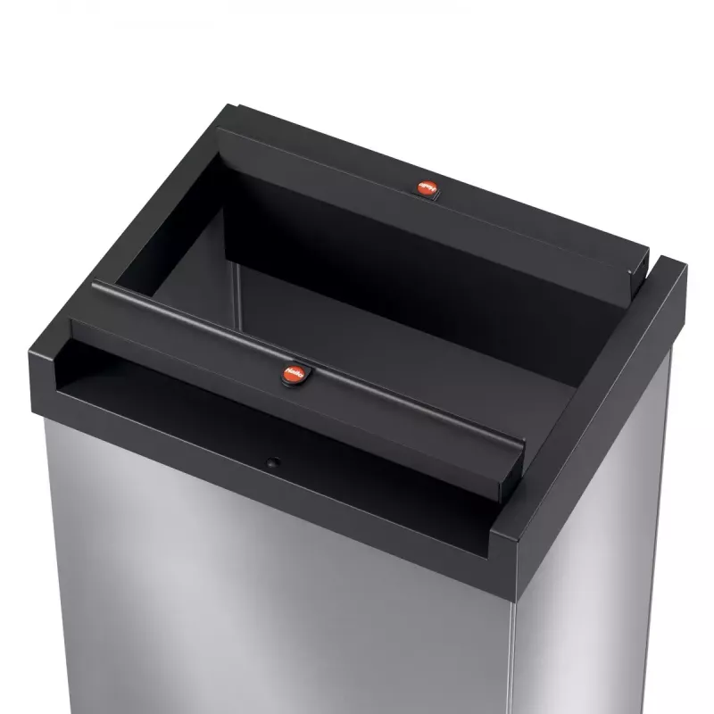 Hailo Big-Box Swing L taisnstūra tērauda atkritumu tvertne, sudrabota