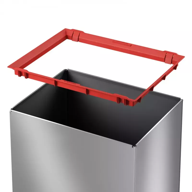 Hailo Big-Box Swing L taisnstūra tērauda atkritumu tvertne, sudrabota