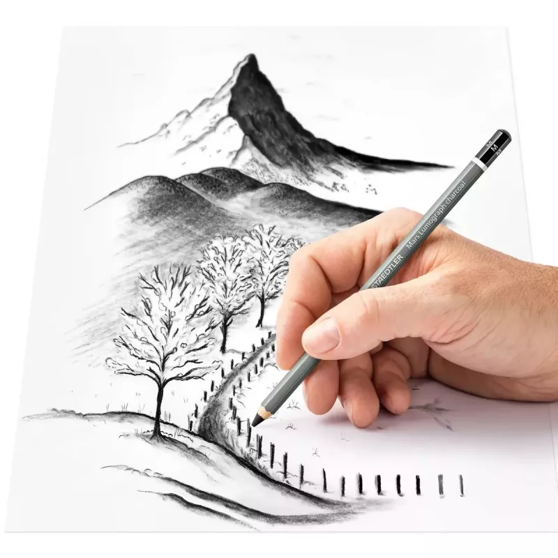 Ogles zīmuļu komplekts Staedtler Mars Lumograph, 4 gab., melns