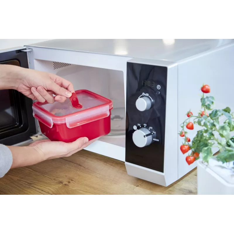 EMSA N10604 Kvadrātveida kaste 1,3 L Sarkana, Caurspīdīga 1 gab.