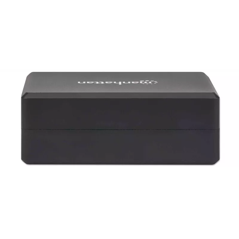 Manhattan Smart Video Multiport dokstacija, pieslēgvietas (x5): HDMI pieslēgvieta, USB-A (x2), USB-C (x2), ar strāvas padevi uz USB-C pieslēgvietu, iebūvēts barošanas avots, ultra kompakta, noņemams strāvas kabelis, melna, trīs gadu garantija, mazumtirdzniecības kaste
