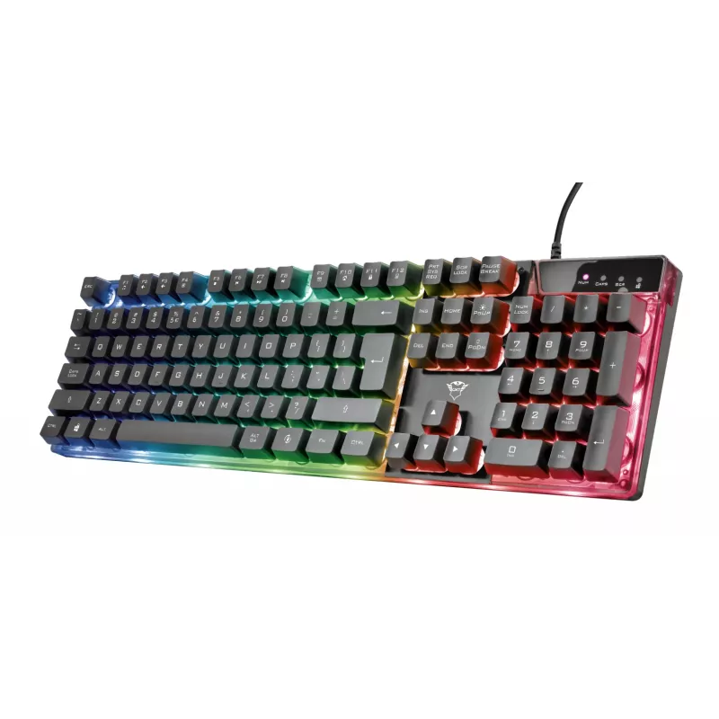 Trust GXT 838 Azor tastatūra ar peli Spēļu USB Vācu Melna