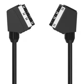 HAMA SCART vads Classic Line 1.25 m, melns — audio/video savienojuma vads