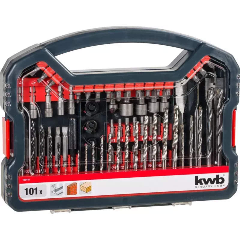 Urbju komplekts KWB Promo Box Standard 101 gab. ķieģeļiem, metālam, kokam