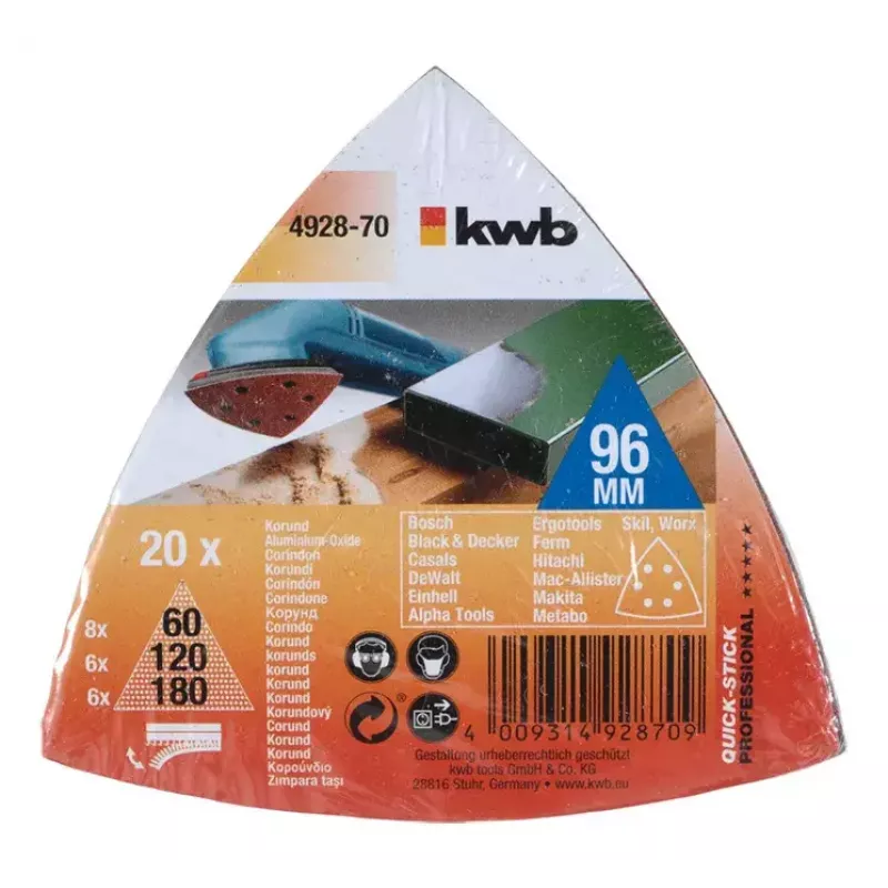 Slīpēšanas disks KWB 492870 20 gab.