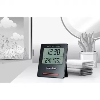 Elektroniskais higrometrs Laserliner AirCheck Clima Melns Digitāls 1 gab.