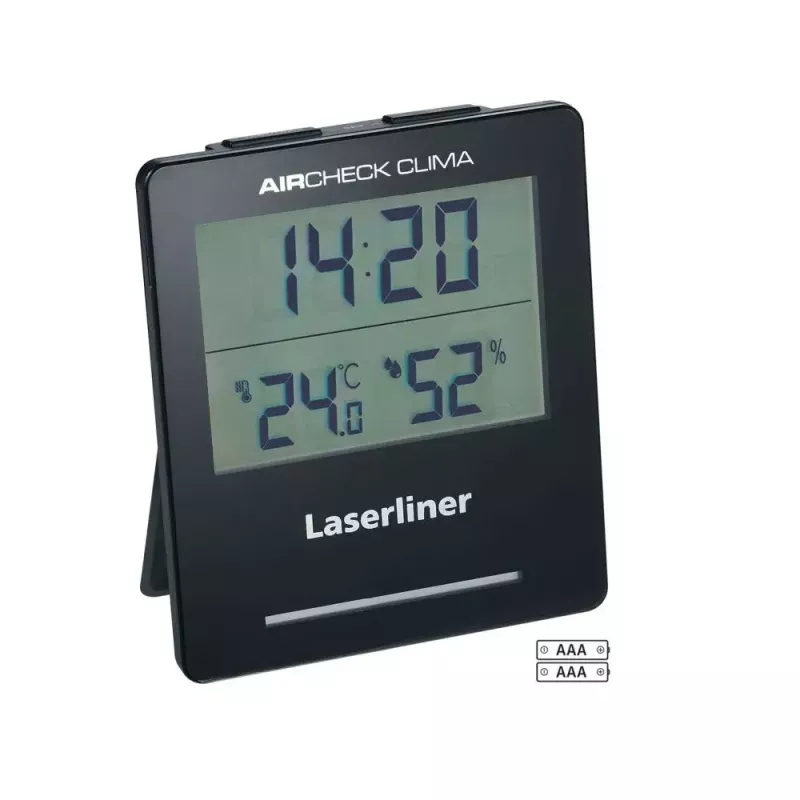 Elektroniskais higrometrs Laserliner AirCheck Clima Melns Digitāls 1 gab.