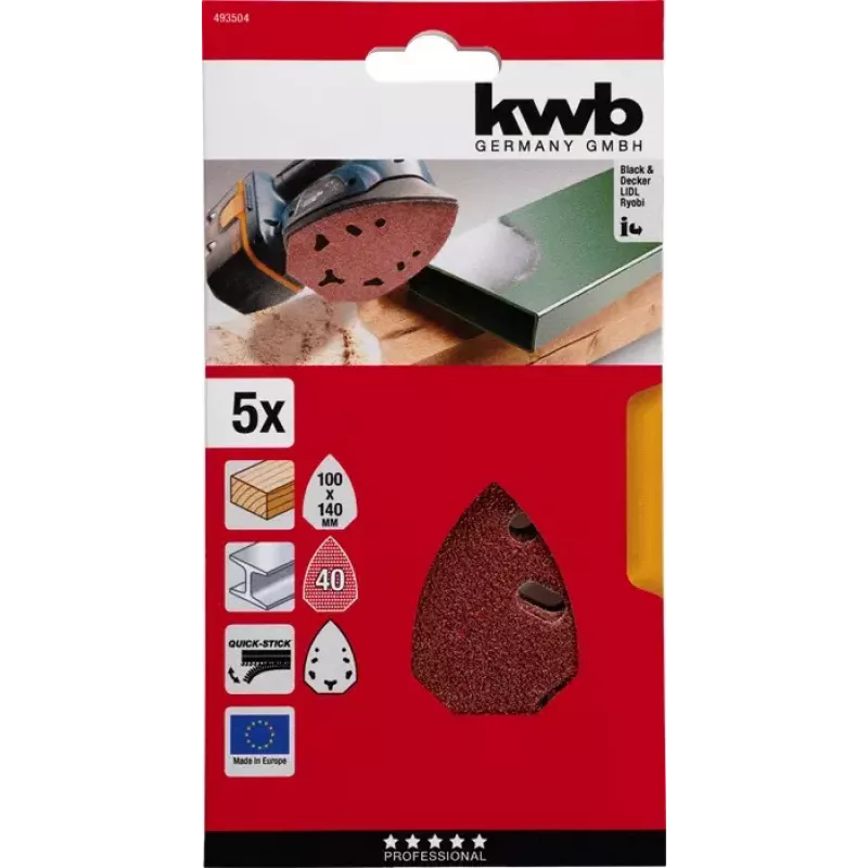 Slīpēšanas diski KWB 493504 5 gab.