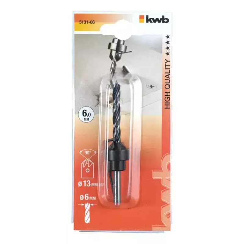 Urbja uzgalis KWB 513106 6 mm skaidu plāksnēm, cietkokam, plastmasai, mīkstkokam