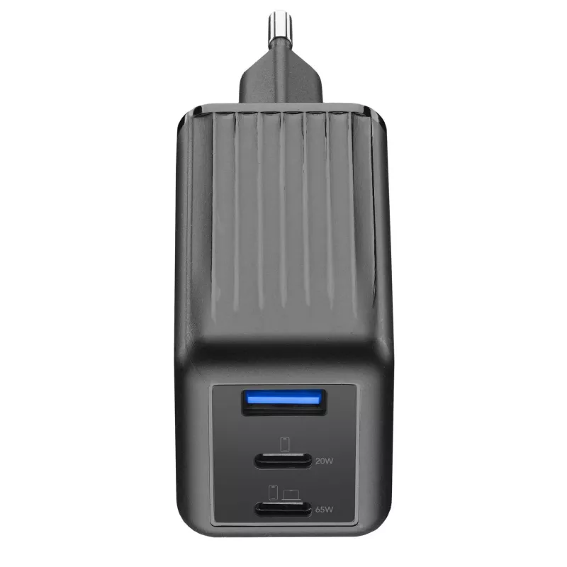 Cellularline Multipower Micro 65W īpaši kompakts 65 W ātrs tīkla lādētājs ar 3 pieslēgvietām