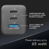 Cellularline Multipower Micro 65W īpaši kompakts 65 W ātrs tīkla lādētājs ar 3 pieslēgvietām