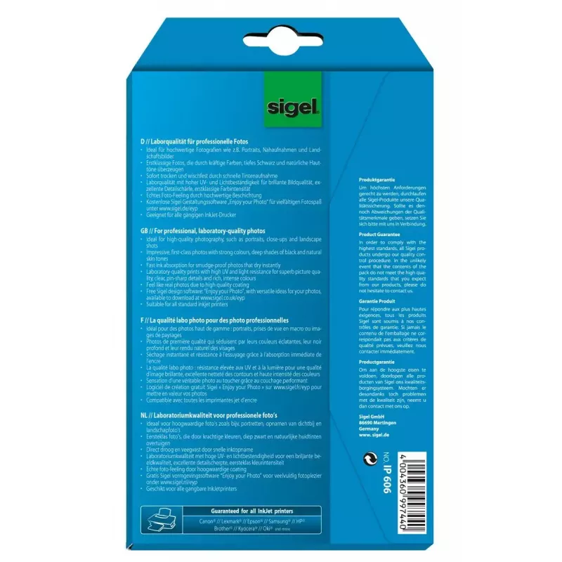 Glancēts fotopapīrs Sigel IP606